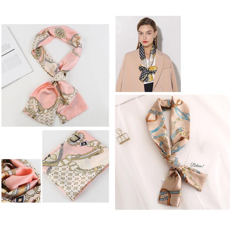 Breathable Lightweight Neck Scarves long narrow scarf 57 inches X 5.5 inches headband scarf bag scarf neck scarf edge laying scarf