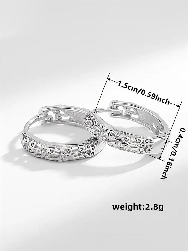 Women's Elegant Trendy Hoop Earrings, Exquisite Hoop Earrings, Fashionable Minimalist All-match Jewelry for Party & Daily Decor for Women & Girls