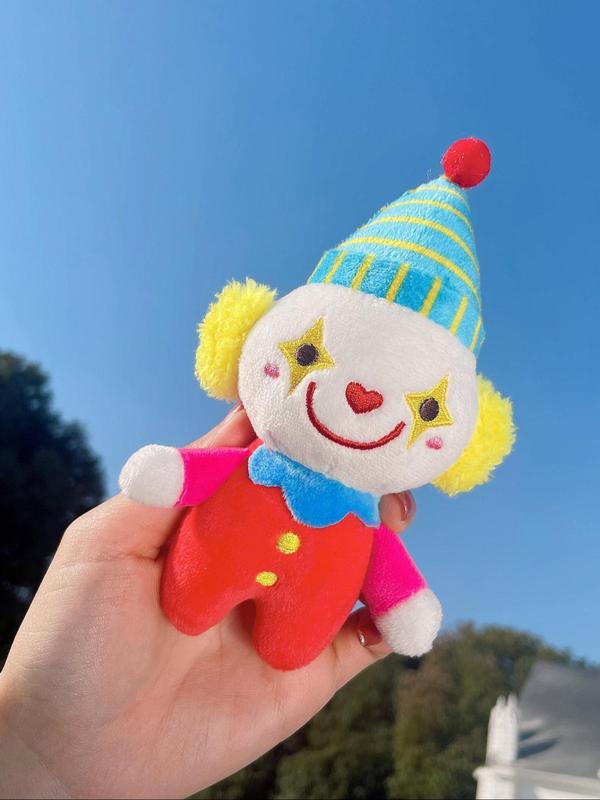 Creative Cartoon Clown Shaped Bag Charm, Cute Keychain, Plush Doll Decoration for Couples, Friends, Family