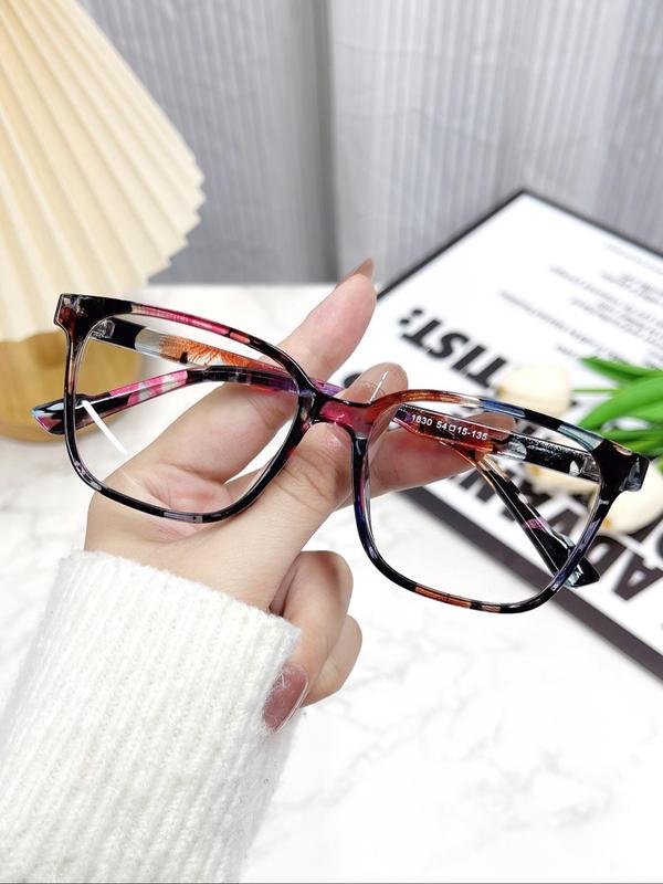 1 Pair Simple Casual Eyeglasses for Everyday Use, Summer Floral Pattern Matching Fashion Eyeglasses, Travel Accessories