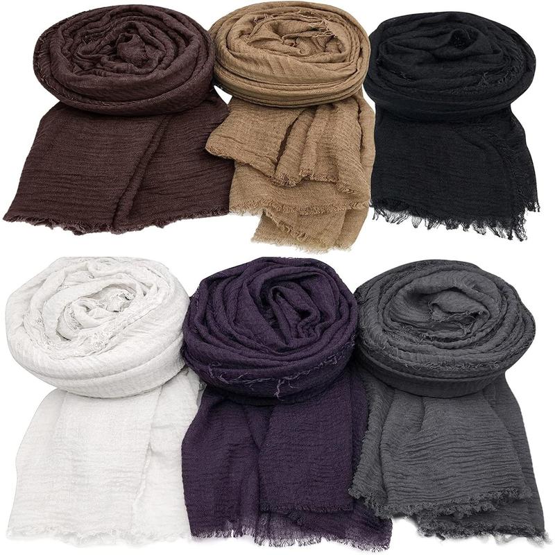 6 countWomen Scarf Shawl for All Season Scarve, Mixed Color