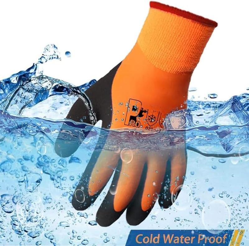 Waterproof Thermal Winter Work Gloves Fleece Liner Insulated Warm for Gardening Car Washing Fishing Outdoor