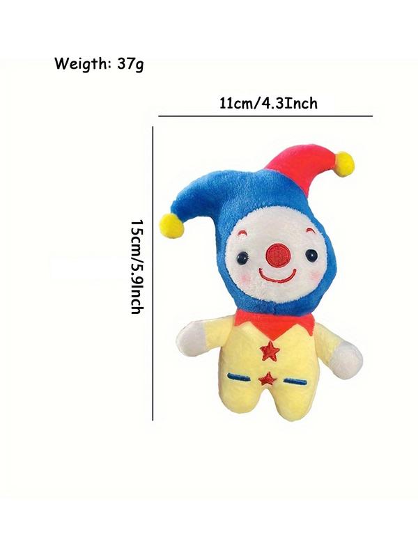 Creative Cartoon Clown Shaped Bag Charm, Cute Keychain, Plush Doll Decoration for Couples, Friends, Family