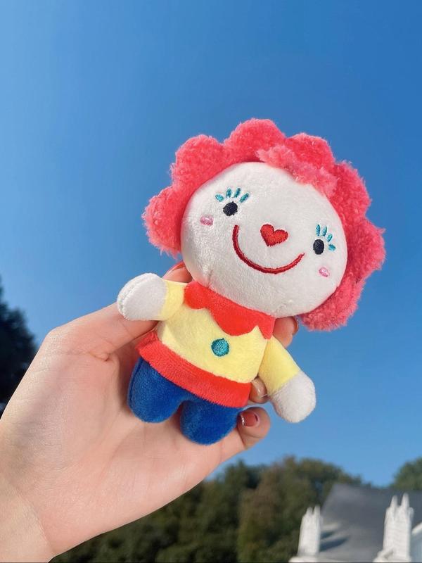 Creative Cartoon Clown Shaped Bag Charm, Cute Keychain, Plush Doll Decoration for Couples, Friends, Family