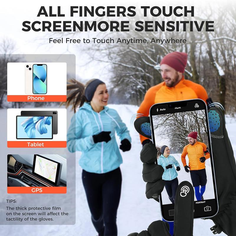 Men and Women Winter  Warm Gloves Winterproof Touch Screen Gloves for Outdoor