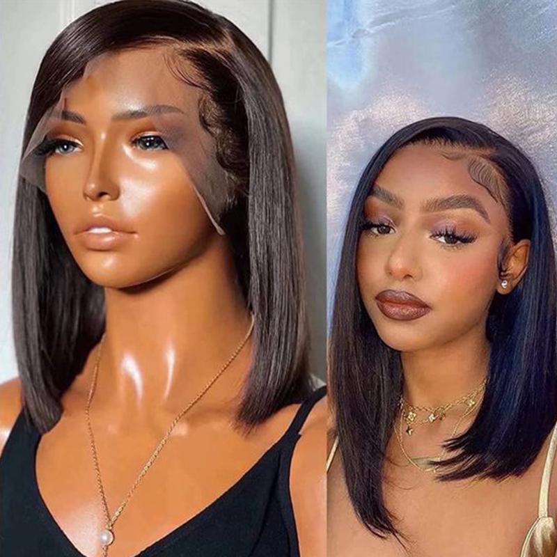 Human Hair Lace Frontal Wig Human Hair Wigs Bob Wigs Cheap Wigs On Sale Clearance Straight Lace Front Wigs Human Hair Wigs