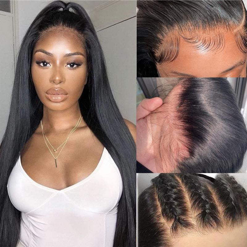 Bling Hair Brazilian Bone Straight 13x4 Transparent Lace Front Wigs Wig Real Hair 13X6 HD Lace Front 180 Density Ready To Wear For Black Women