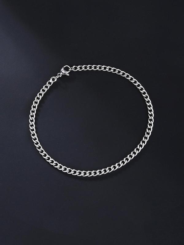 Unisex Street Style Minimalist Chain Bracelet, Hip Hop Trendy Chunky Chain Design Bracelet, Fashionable Exquisite Jewelry As Gift for Women & Men