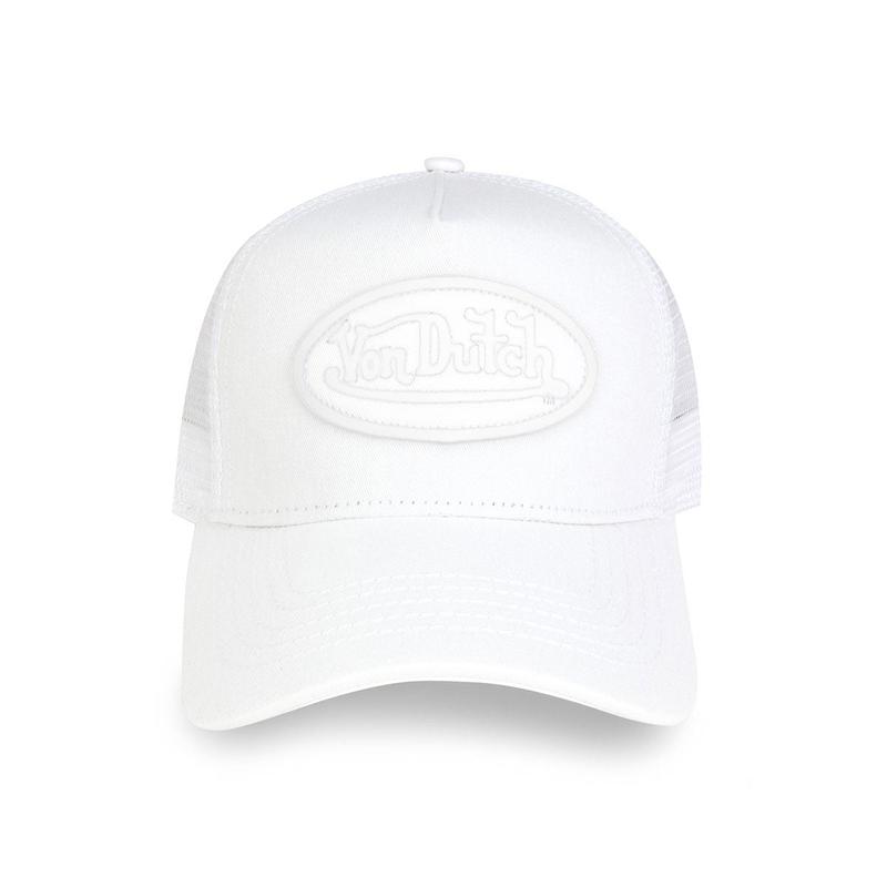 Von Dutch Triple White Vintage Unisex Trucker Hat