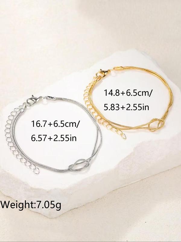 Simple Knot Design Bracelet, Fashionable Bracelet for Couple, Casual Trendy Accessories for Women & Men, Fashion Jewelry for Daily Wear