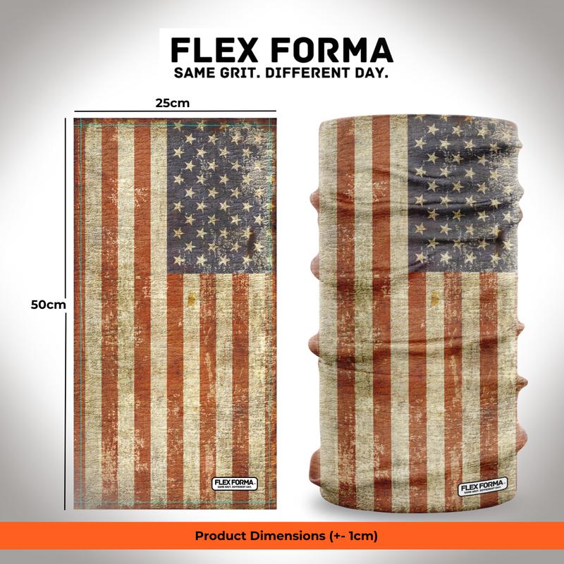 Flex Forma Patriotic Gray Thermal Neck Gaiter for Men and Women