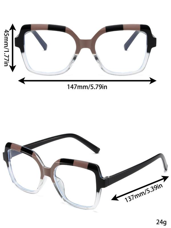 Trendy Leopard Pattern Square Frame Eyeglasses, Fashionable Eyeglasses for Women, Fashion Eyeglasses for Work, Daily Decor, Perfect for Student Daily Use