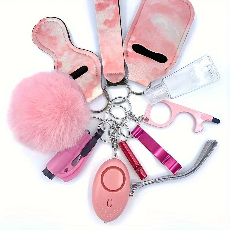 Car Interior Accessories Set, 1 Set Car Keychain Set, Including Keychain, Window Breakage, Bottle Opener, Storage Bag, Keychain, Auto Decoration Accessories