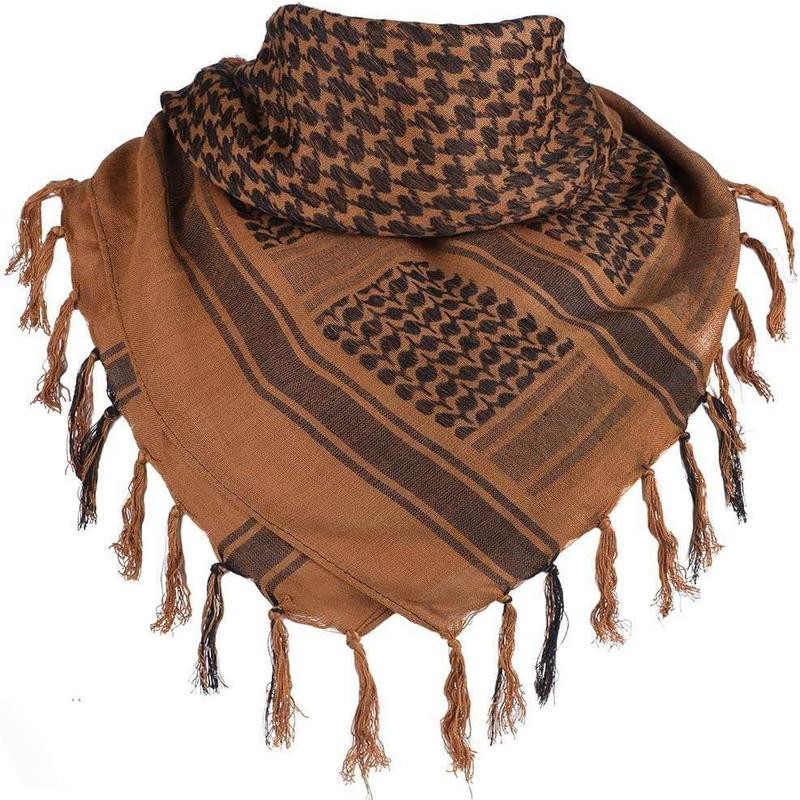 Cotton Scarf Military Shemagh Arab Tactical Desert Keffiyeh Thickened Head Neck Scarf Wrap for Women and Men 43