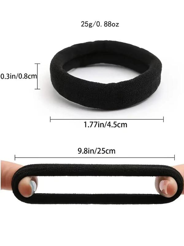 Solid Color Hair Tie, High Elasticity Hair Tie, Hair Accessories for Women & Girls, Minimalist Headwear Suitable for Thick Hair