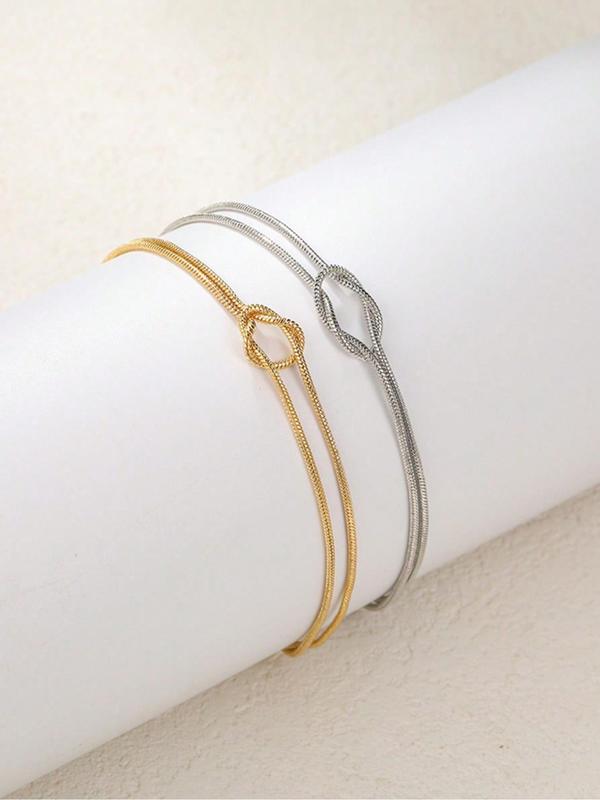 Simple Knot Design Bracelet, Fashionable Bracelet for Couple, Casual Trendy Accessories for Women & Men, Fashion Jewelry for Daily Wear