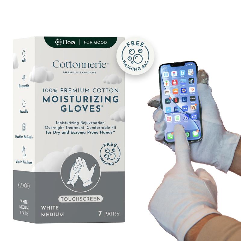 Cotton Moisturizing Gloves | Medium Touchscreen