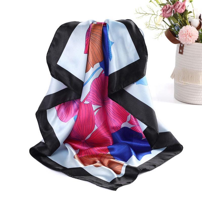 4-piece suit 35'' Printed Large Square Satin Head Scarf Neck Scarves for Women Silk Like Neck Hair Kerchief Bandanas Sleeping Head Wraps Hair Band Headscarf Man Hair Accessories