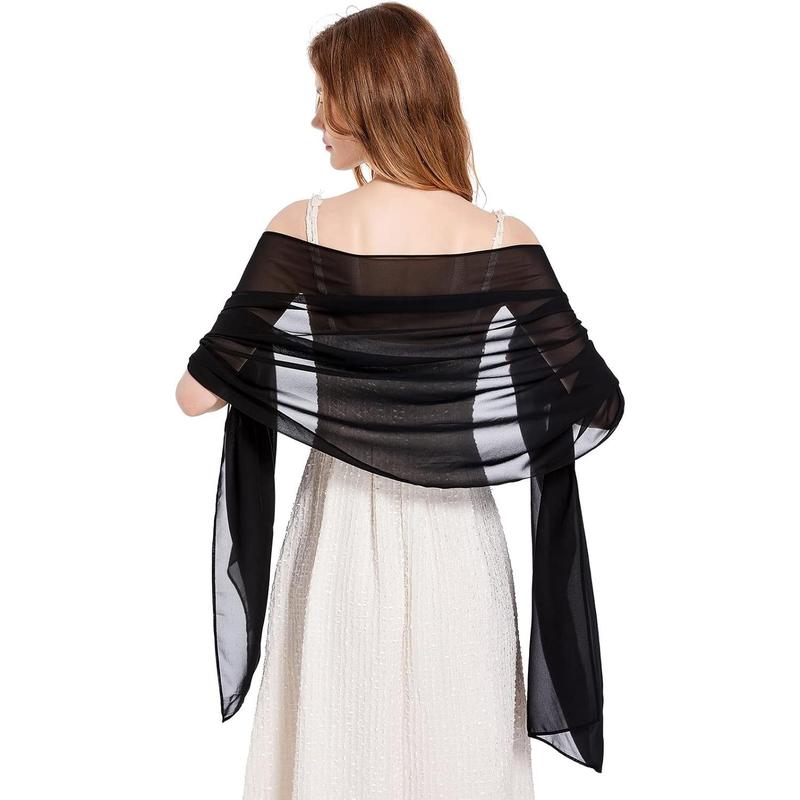 Shawls and Wraps Soft Chiffon Scarve Scarf For Evening Pa Dresses Wedding Stole