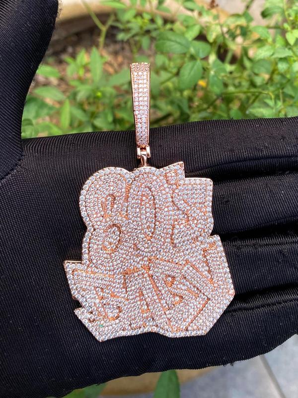 Hip Hop Rhinestone Letter Design Pendant, 2024 New Style Fashion Jewelry for Party, Daily Clothing Decor, Trendy All-match & Exquisite Jewelry for Birthday Gift