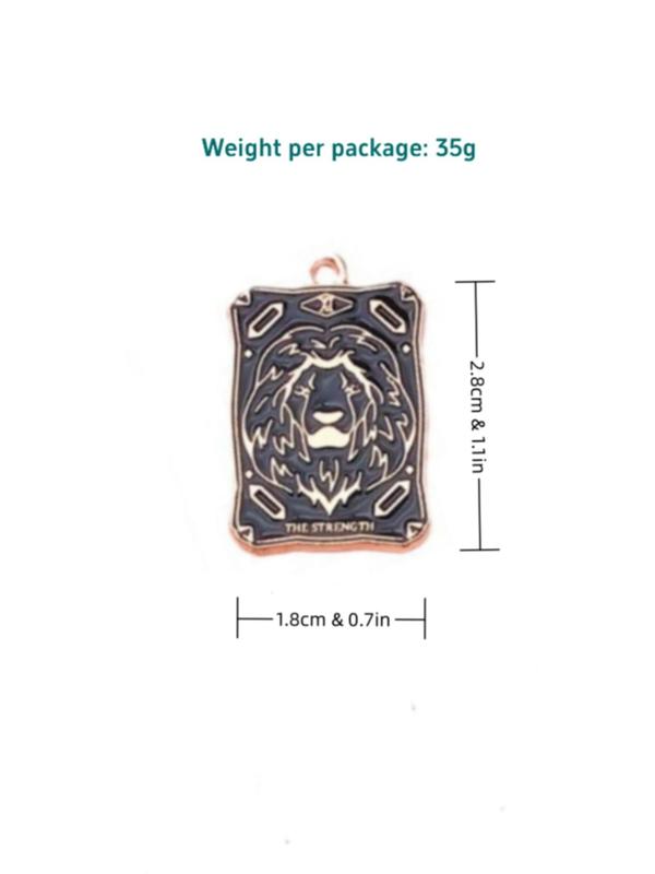 Vintage Square Tarot Card Design Pendant, Moon & Sun & Star Design Pendant, Diy Jewelry Making Accessories for Bracelet & Necklace,   Fashion Accessories for Women & Girls for Holiday Engagement Gift