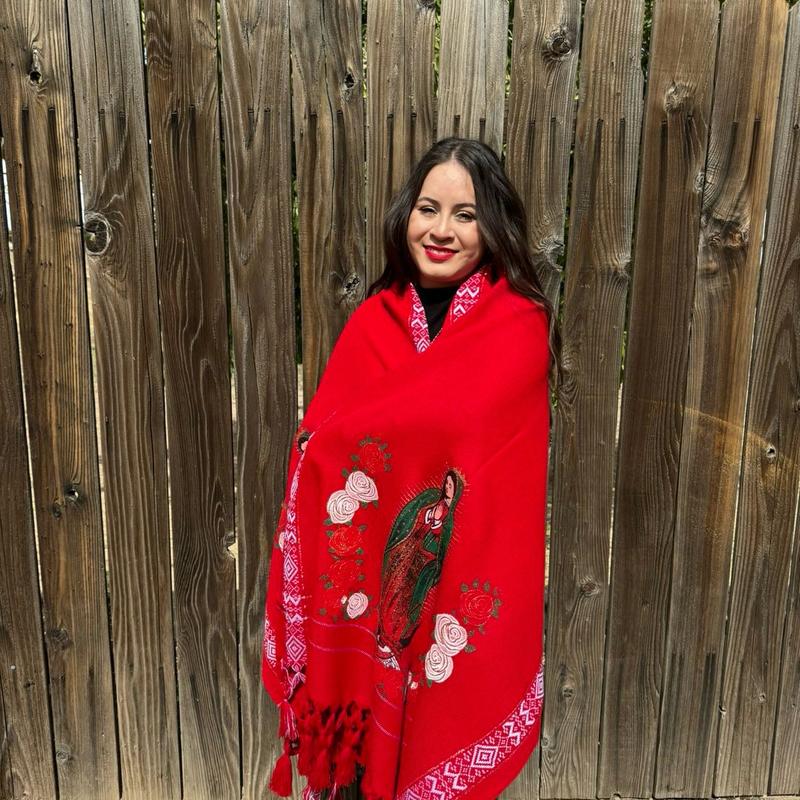 Virgencita shawl  throw blanket