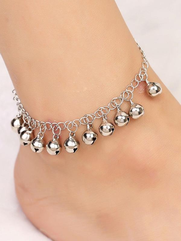 Women Bell Ring Charm Anklet for Women, Foot Jewelry For Beach, Girls Vacation Gift