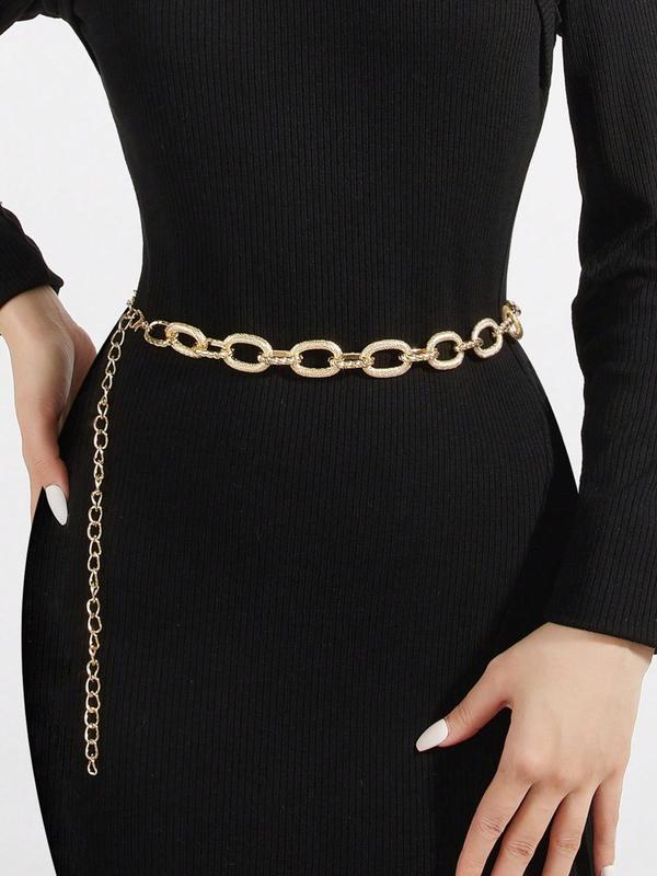 Women's Elegant Chunky Chain Belt, Minimalist Trendy Chain Belt, Fashionable All-match Clothes Accessories for Daily & Party Decoration