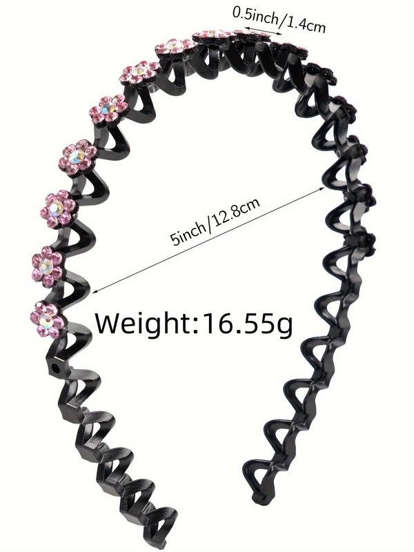 Women's Elegant Rhinestone Decorated Flower Design Hair Hoop, Exquisite Trendy Hair Hoop, Fashionable Hair Accessories for Women & Girls for Daily Use