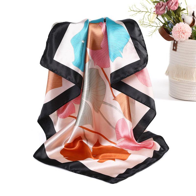 4-piece suit 35'' Printed Large Square Satin Head Scarf Neck Scarves for Women Silk Like Neck Hair Kerchief Bandanas Sleeping Head Wraps Hair Band Headscarf Man Hair Accessories