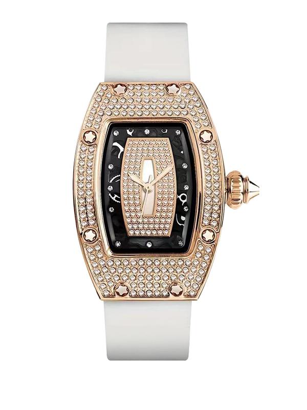 Women's Elegant Rhinestone Decorated Quartz Watch, Exquisite Trendy Wristwatch, Fashionable Watch for Women As Gift with Box