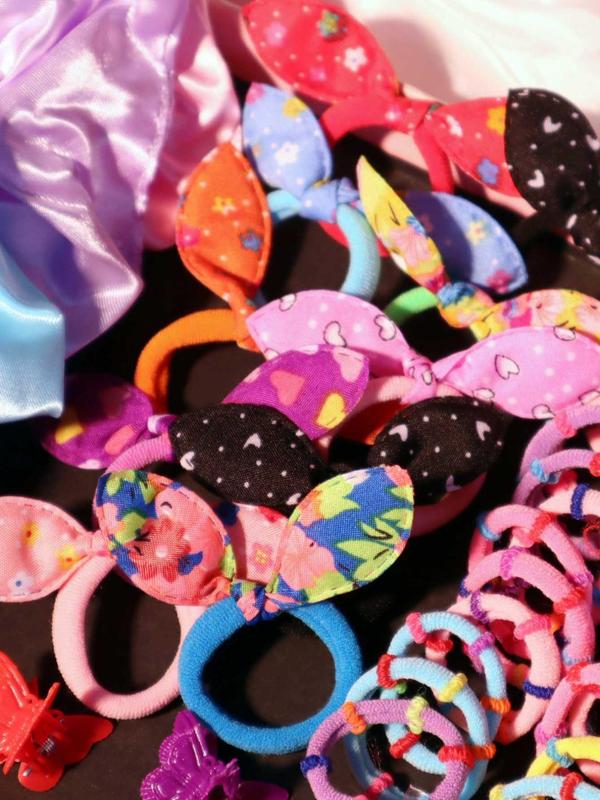 1180pcs set Cute Colorful Hair Accessories, Including Scrunchies & Hair Ties & Rubber Bands & Hair Claws Set for Women & Girls for Daily Use