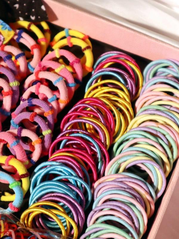 1180pcs set Cute Colorful Hair Accessories, Including Scrunchies & Hair Ties & Rubber Bands & Hair Claws Set for Women & Girls for Daily Use