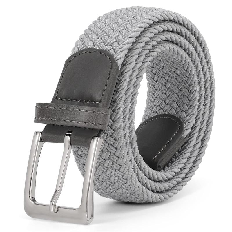 Braided Woven Elastic Stretch Belt Web Casual Belt for Men Women Pants Jeans