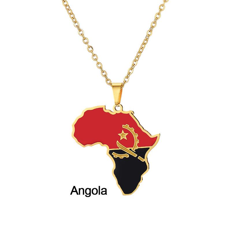 Hot selling creative world maps, national flags, necklaces, pendants,Women and men jewelry,tiktok shop