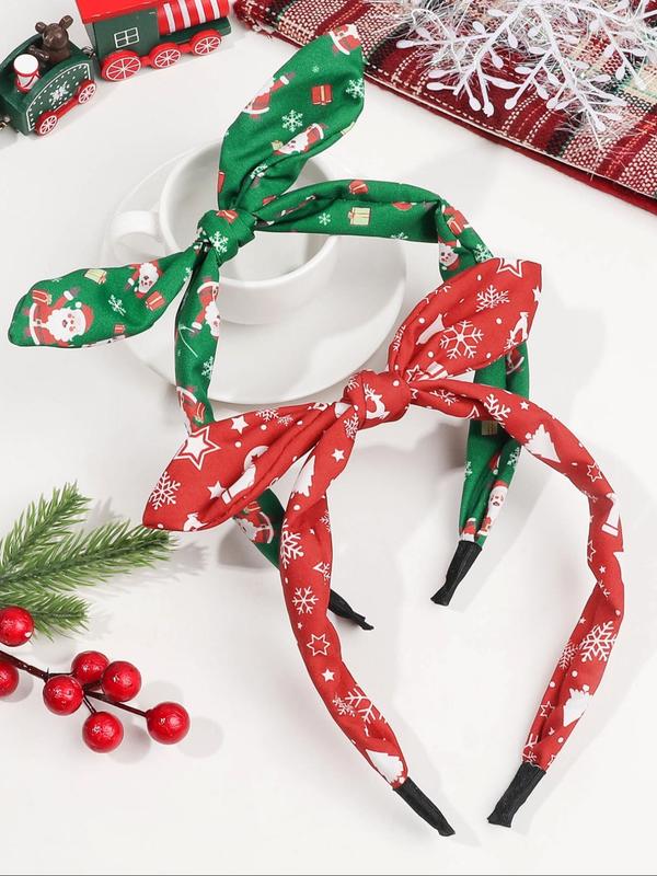 Cute Christmas Themed Knot Design Headband, High Stretch Hair Hoop for Women & Girls, Fashion Hair Accessories for Party, Daily Clothing Decor