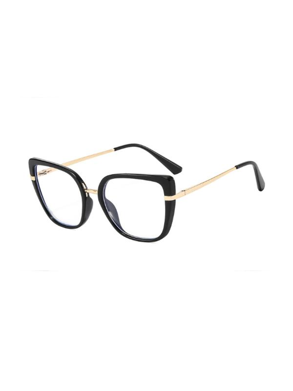 Trendy Plain or Contrasting Frame Design Eyeglasses, 1 Pair Casual Simple Eyeglasses for Women and Men, Fashion Eyeglasses for Outdoor Sports or Daily Use, Travel Accessories