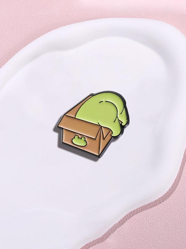 Cute Cartoon Frog Design Brooch, Cute Animal Design Brooch, Fashion Clothes Accessories for Women & Men