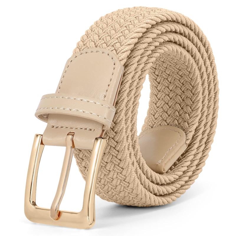 Braided Woven Elastic Stretch Belt Web Casual Belt for Men Women Pants Jeans