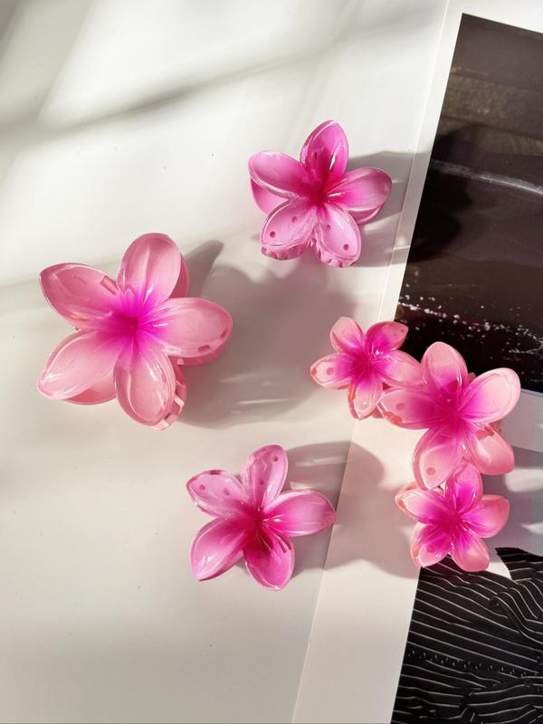 Ombre Flower Design Hair Claw Clips, Casual Flower Hair Clip Hair Accessories for Women, Trendy Hair Accessories for Daily Wear