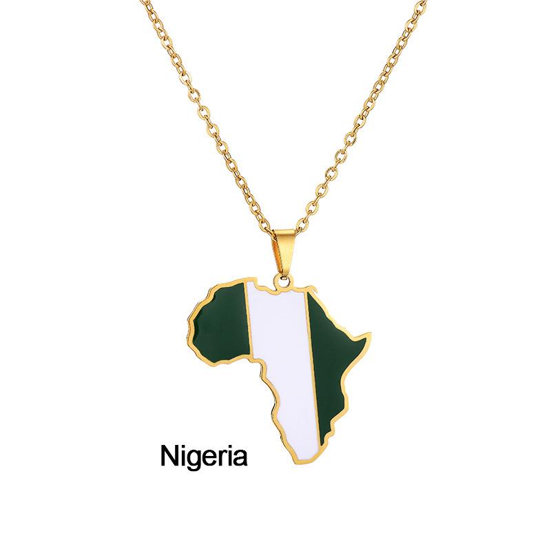 Hot selling creative world maps, national flags, necklaces, pendants,Women and men jewelry,tiktok shop