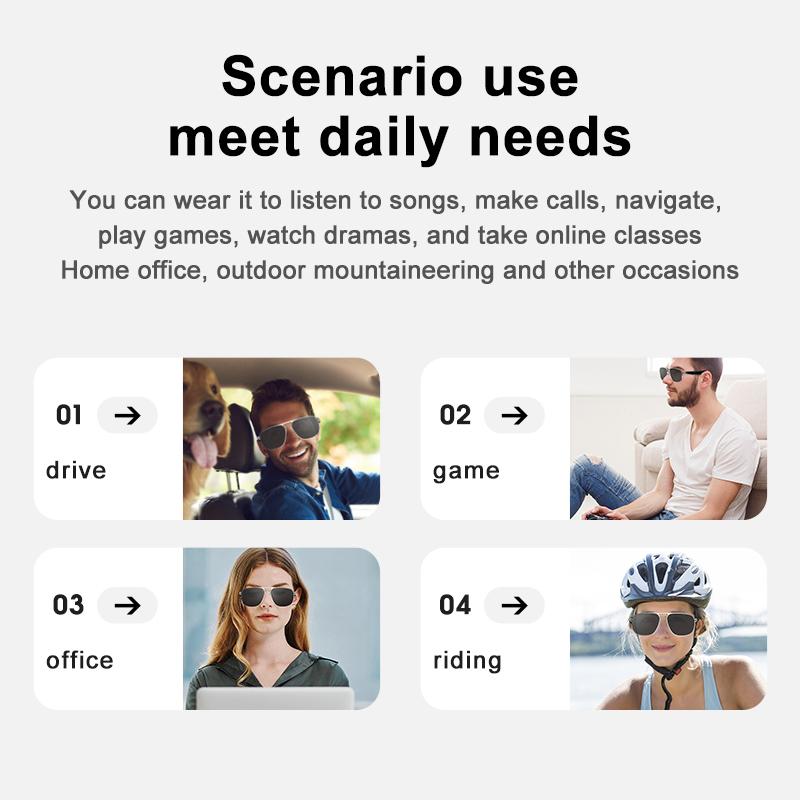 smart audio glasses Automatic pairing,audio call, voice assistant ,Video cool equipment, smart glass