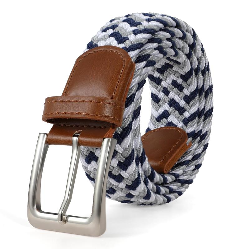 Braided Woven Elastic Stretch Belt Web Casual Belt for Men Women Pants Jeans