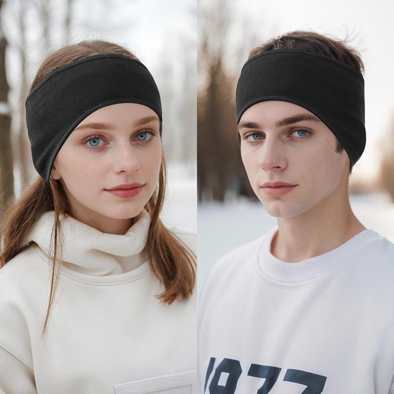 Solid Color Ear-warming Headband, Elastic Warm Sports Head Band, Outdoor Cycling Skiing Windproof Cold-resistant Headband