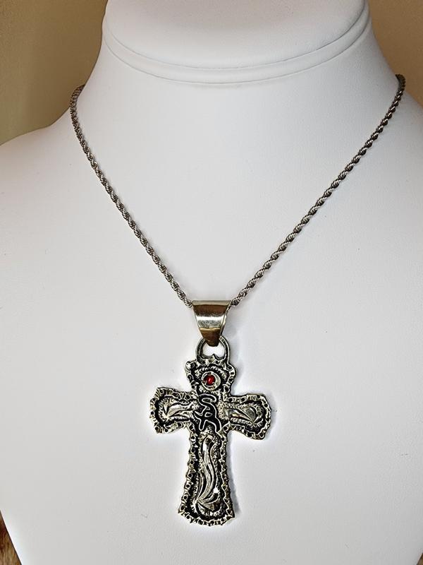 Handmade Cross. Custom Initials. Hand Engraved (Ships in 4 to 8 Weeks)