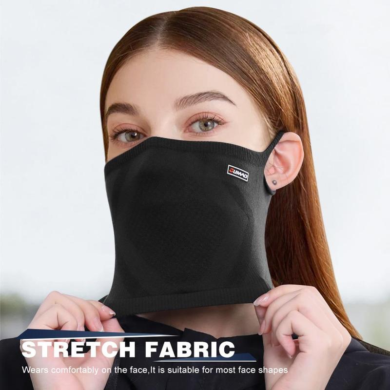 Letter Print Sports Face Mask, 1 Count Breathable Sweat Absorbing Elastic Face Mask, Reusable Face Cover For Hiking Outdoor Running