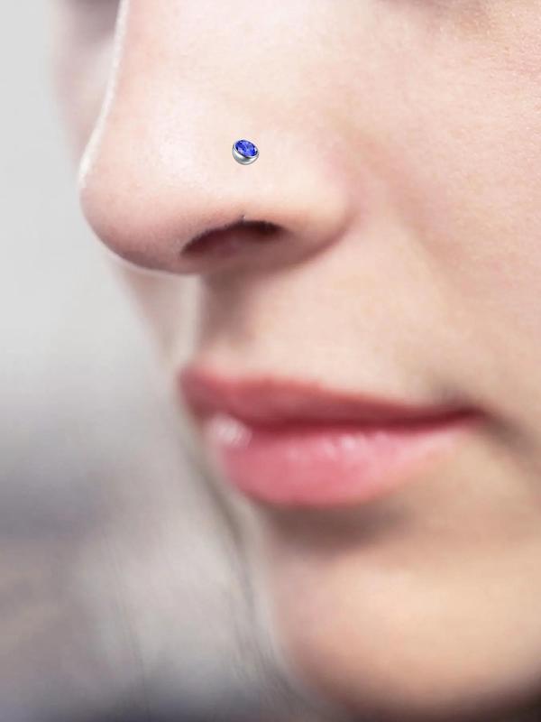 Elegant Artificial Crystal Nose Studs, New Fashion Stainless Steel Nose Rings for Women & Men, Fashion Jewelry for Party, Daily Clothing Decor