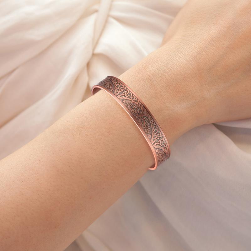 Adjustable Tree of Life Magnetic Therapy Copper Bracelet – for Men & Women, Stylish Health Accessory