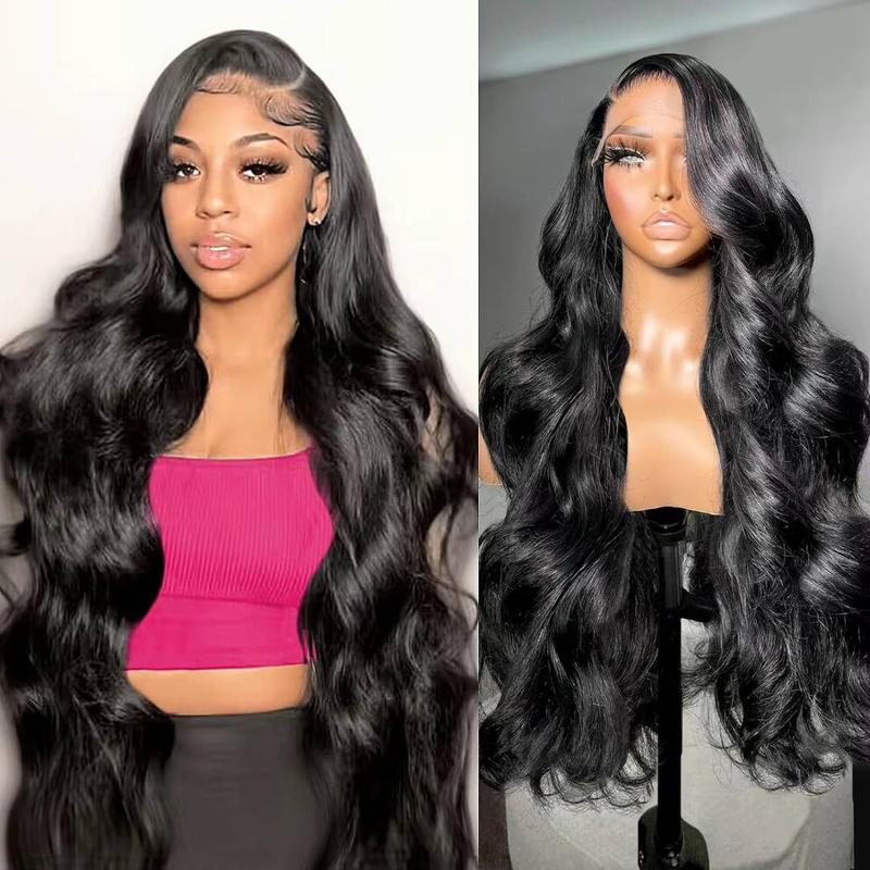 [BlackFriday]  Human Hair Body Wave Lace Front Wigs Pre Plucked 180% Density 13x4 HD Lace Front Wigs for Women Wigs Black Unprocessed Brazilian Virgin Human Hair with Baby Hair Bleached Knots