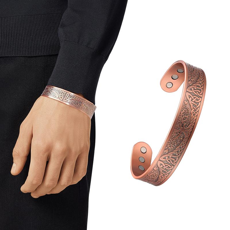 Adjustable Tree of Life Magnetic Therapy Copper Bracelet – for Men & Women, Stylish Health Accessory